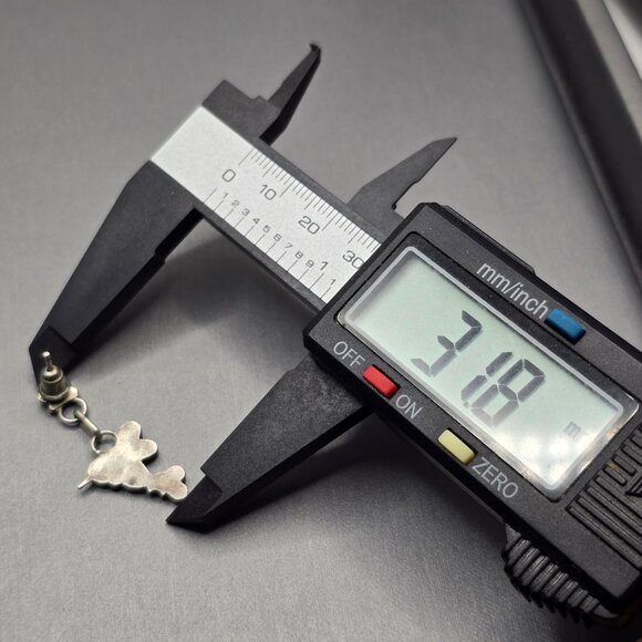 VTG Zuni Sterling Silver Inlay Hummingbird Dangle Earrings 1.25" Multi Gemstone - Picture 7 of 10